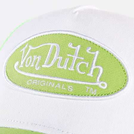 Von Dutch - Boston Trucker Cap 7030743 Bianco Verde Fluorescente