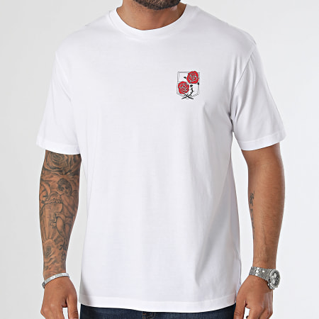 Attaque des Titans - Tee Shirt Oversize Large Garrison Roses Blanc