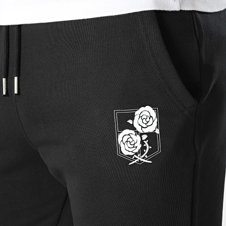 Attaque des Titans - Garrison Roses Jogging Pants Negro Blanco