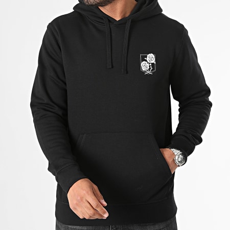 Attaque des Titans - Sudadera con capucha Garrison Roses Negro Blanco