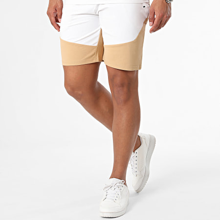 Black Industry - Camel wit T-shirt en joggingshortset