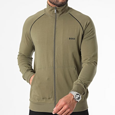 BOSS - Sweat Zippé Mix And Match 50515307 Vert Kaki