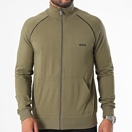 BOSS - Mix en Match Zip Sweat 50515307 Khaki groen