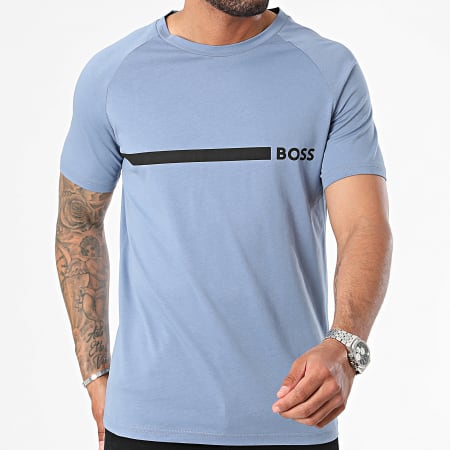 BOSS - Tee Shirt Slim 50517970 Bleu Clair