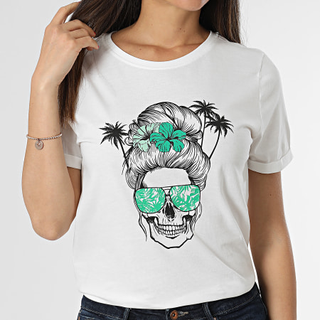 Only - Tee Shirt Femme Sally Blanc