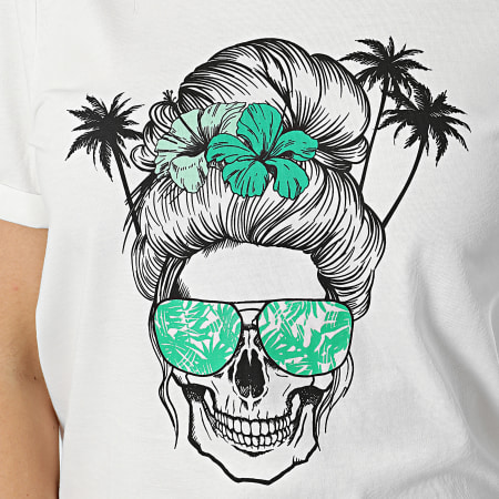 Only - Tee Shirt Femme Sally Blanc