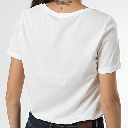 Only - Tee Shirt Femme Sally Blanc