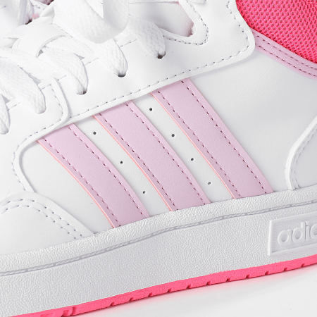 Adidas Originals - Baskets Montantes Femme Hoops 3.0 Mid K IF2722 Cloud White Pink