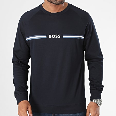 BOSS - Authentiek sweatshirt met ronde hals 50521749 marineblauw