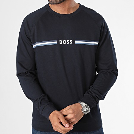 BOSS - Authentiek sweatshirt met ronde hals 50521749 marineblauw