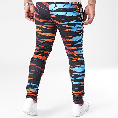 Horspist - Pantalon Jogging A Bandes Slim Ushuaïa Noir Bleu Orange