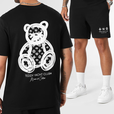 Teddy Yacht Club - Rush Zwart Wit T-shirt en Joggingbroek Set Maison De Couture