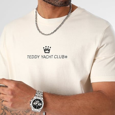Teddy Yacht Club - Rush Beige Negro Tee Shirt Y Jogging Shorts Conjunto Maison De Couture