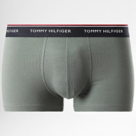 Tommy Hilfiger - Set van 3 Trunk Boxers 3842 Lichtblauw Khaki Groen Baksteen Rood