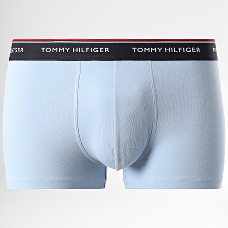 Tommy Hilfiger - Lot De 3 Boxers Trunk 3842 Bleu Clair Vert Kaki Rouge Brique
