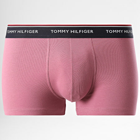 Tommy Hilfiger - Lot De 3 Boxers Trunk 3842 Bleu Clair Vert Kaki Rouge Brique