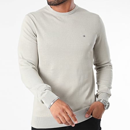 Calvin Klein - Sudadera cuello redondo Algodón 3549 Gris