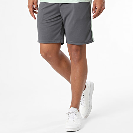 Frilivin - Ensemble Polo Manches Courtes Et Short Jogging Vert Clair Gris Anthracite