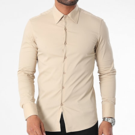 Frilivin - Beige shirt met lange mouwen