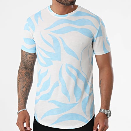 Frilivin - Camiseta azul claro beige