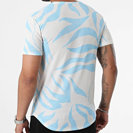 Frilivin - Camiseta azul claro beige