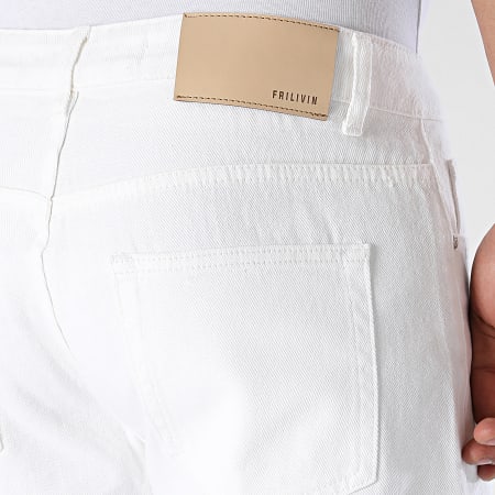 Frilivin - Pantaloncini di jeans bianchi