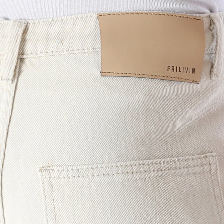 Frilivin - Pantalones cortos vaqueros beige