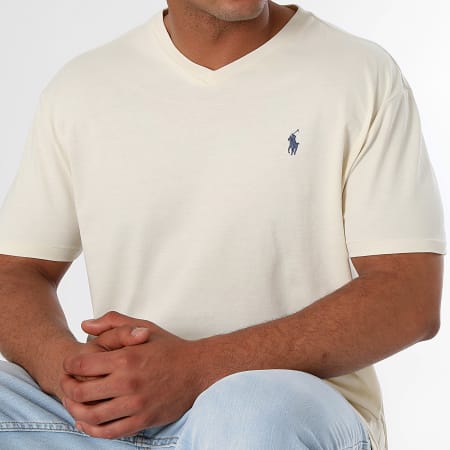 Polo Ralph Lauren - Tee Shirt Col V Classics Beige