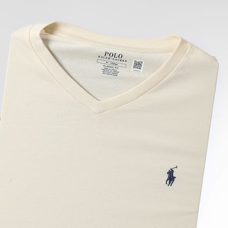 Polo Ralph Lauren - T-shirt met V-hals in beige