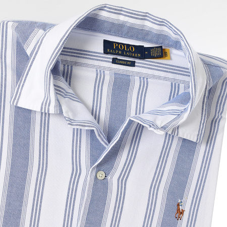 Polo Ralph Lauren - Camicia manica corta a righe Regular Original Player White Blue