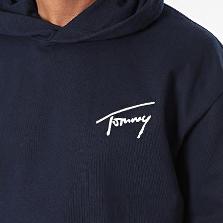 Tommy Jeans - Sweat Capuche Signature 7990 Bleu Marine