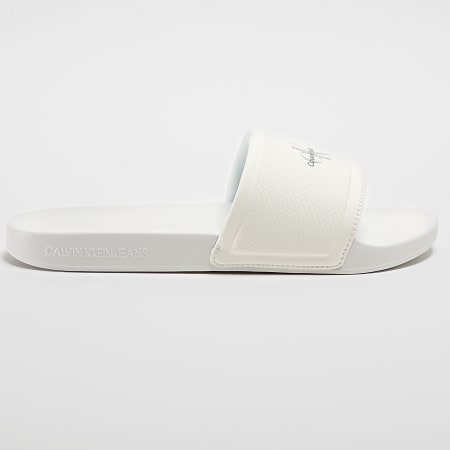 Calvin Klein - Slide Institutional Metallic 1018 Bright White O Mushroom S Front