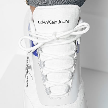 Calvin Klein - Zapatillas Eva Runner Low Lace 0968 Bright White Sapphire Blue