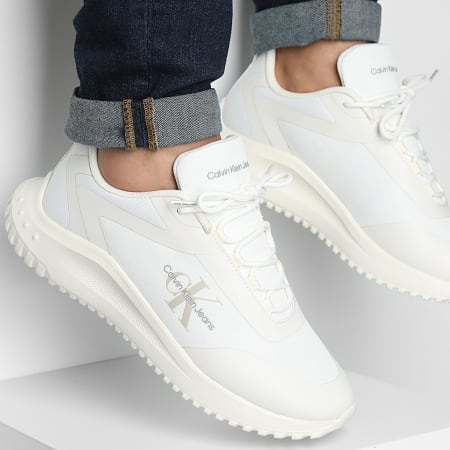 Calvin Klein - Eva Runner Low Lace 0968 Bright White C White Eggshell Sneakers