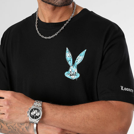 Looney Tunes - Tee Shirt Oversize Large Sleeve Icy Bugs Bunny Negro