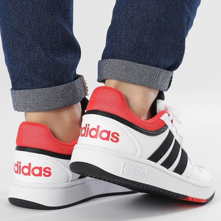 Adidas Originals - Baskets Femme Hoops 3.0 GZ9673 Footwear White Core Black Bright Red