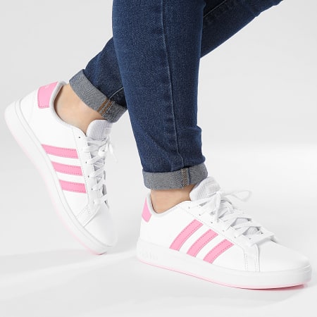 Adidas Sportswear - Baskets Femme Grand Court 2.0 K ID0734 Cloud White Bliss Pink