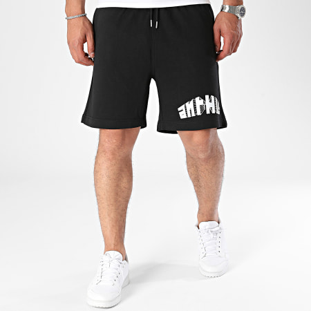 Anthill - Pantaloncini da jogging City Nero Bianco