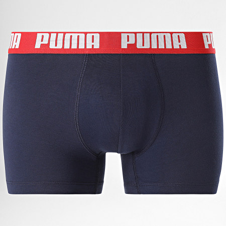 Puma - Lot De 4 Boxers 701227791 Rouge Noir Bleu Marine Gris Chiné