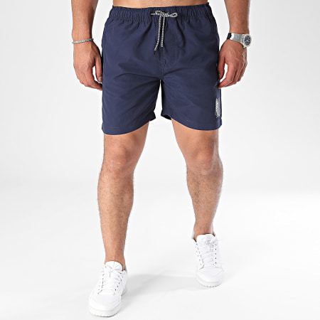 Attaque des Titans - Pantaloncini da bagno con logo Survey Corps Blu Navy Bianco