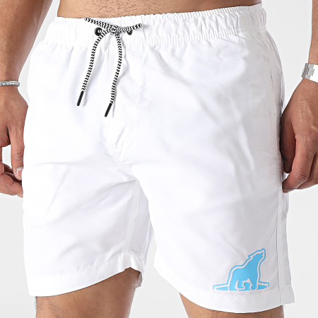 DAKS - Pantaloncini da bagno con logo Bianco