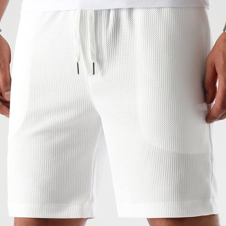 LBO - Short Texturé Waffle 1318 Blanc