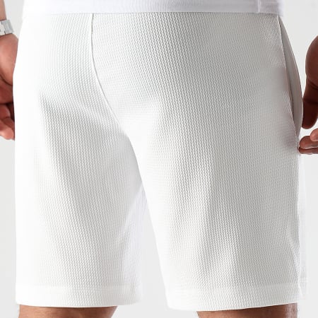 LBO - Short Texturé Waffle 1318 Blanc