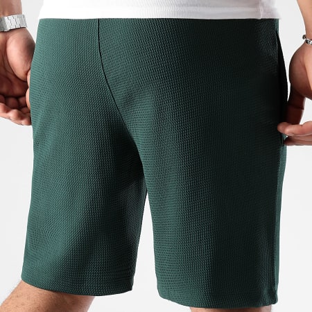 LBO - Short Texturé Waffle 1332 Vert Bouteille