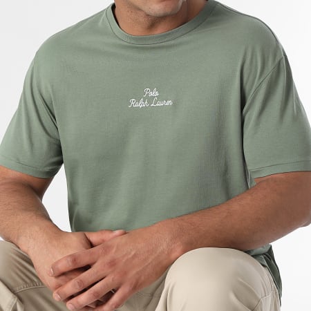 Polo Ralph Lauren - Tee Shirt Regular Logo Embroidery Vert Kaki