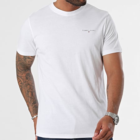 Tommy Jeans - Slank Lineair Borst T-shirt 8555 Wit