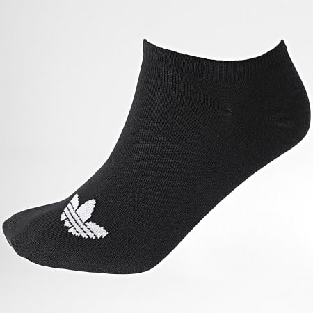 Adidas Originals - Lot De 6 Paires De Chaussettes Invisibles Trefoil Liner S20273 S20274 Blanc Noir