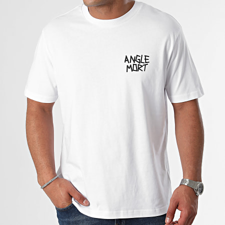 Angle Mort - Tee Shirt Oversize Groot Personeel Wit