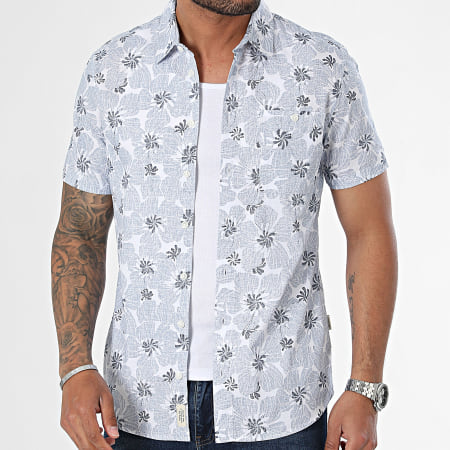 Blend - Camisa de manga corta 20717064 Floral azul claro