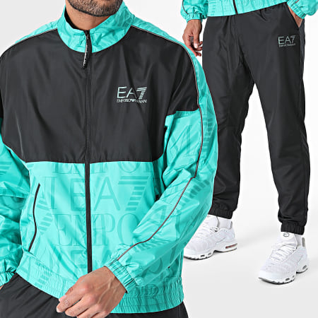 EA7 Emporio Armani - 3DPV03-PNP6Z Turquoise Groen Zwart Trainingspak